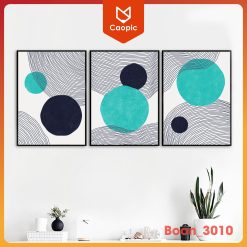 Tranh bộ 3 tấm – Phong cách Hiện Đại trừu tượng có khung. BO_010