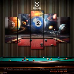 Tranh tráng gương treo trường quán BIDA.  Bida5009