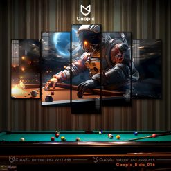 Tranh tráng gương treo trường quán BIDA.  Bida5016